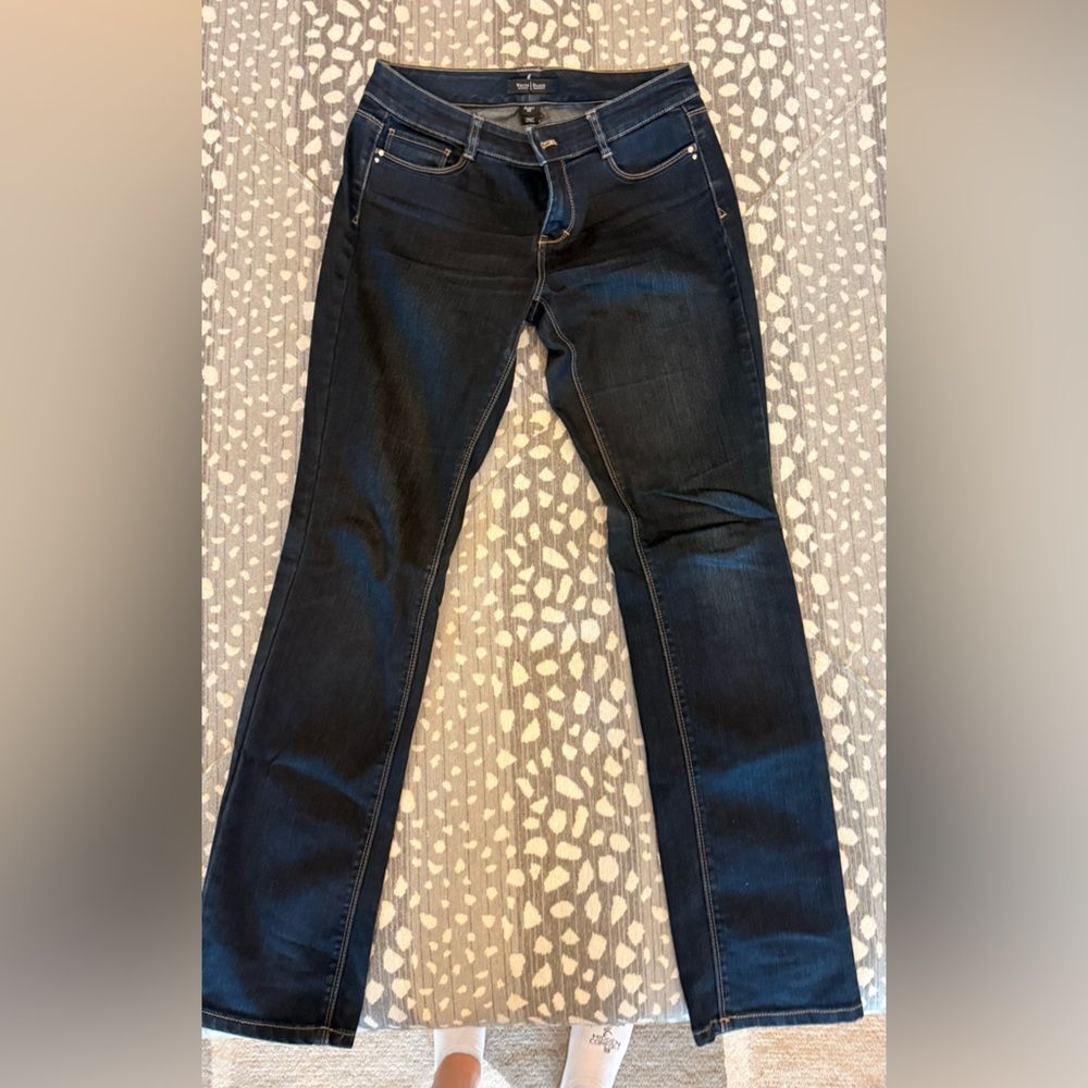 White House Black Market Dark Blue blanc Jeans